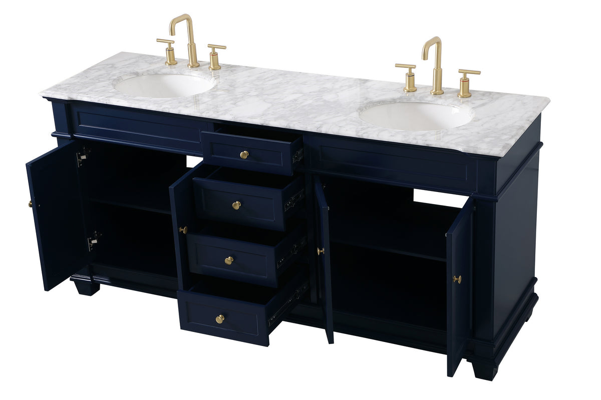 Elegant Lighting - VF50072DBL - Bathroom Vanity Set - Wesley - Blue