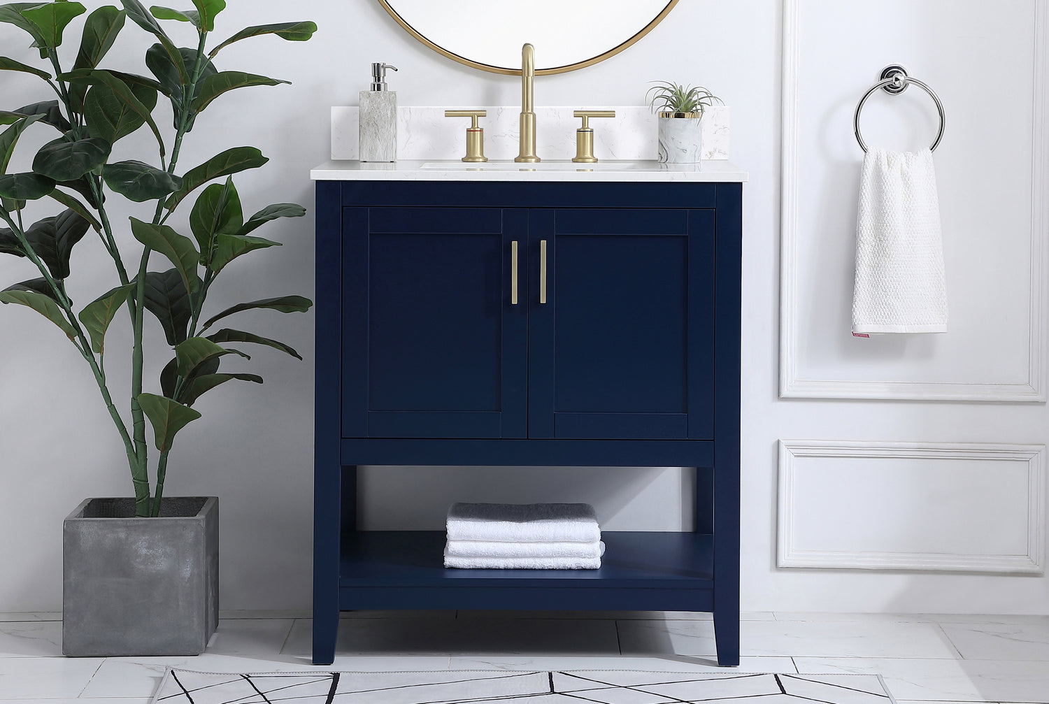 Elegant Lighting - VF16030BL-BS - Bathroom Vanity Set - Aubrey - Blue