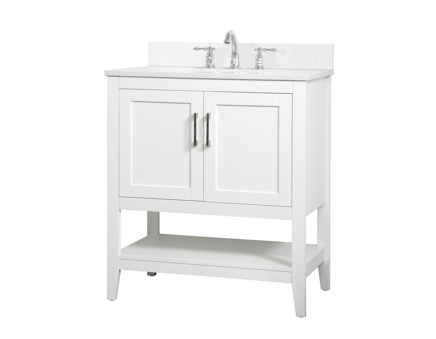 Elegant Lighting - VF16030WH-BS - Bathroom Vanity Set - Aubrey - White