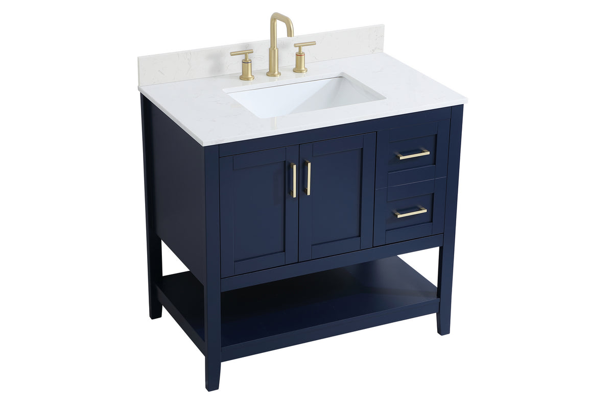 Elegant Lighting - VF16036BL-BS - Bathroom Vanity Set - Aubrey - Blue