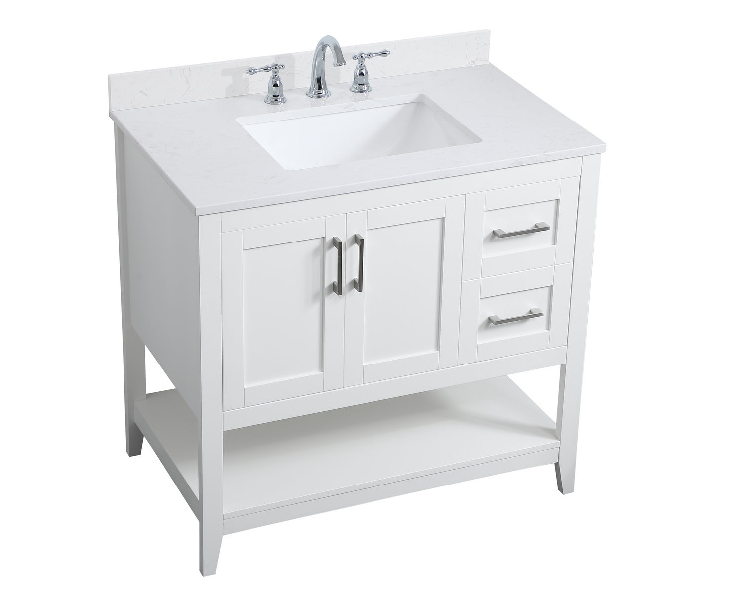 Elegant Lighting - VF16036WH-BS - Bathroom Vanity Set - Aubrey - White