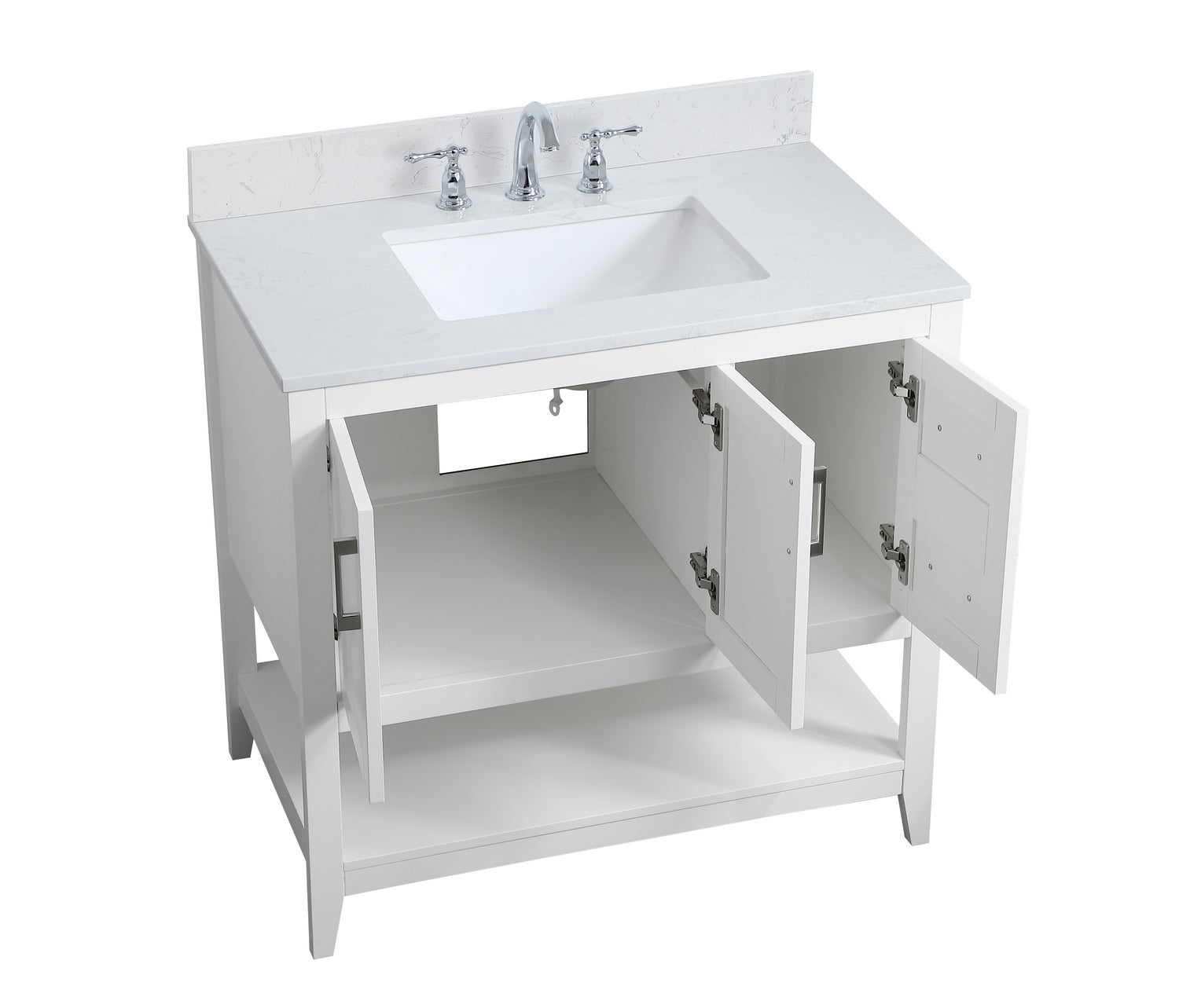 Elegant Lighting - VF16036WH-BS - Bathroom Vanity Set - Aubrey - White