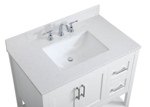 Elegant Lighting - VF16036WH-BS - Bathroom Vanity Set - Aubrey - White