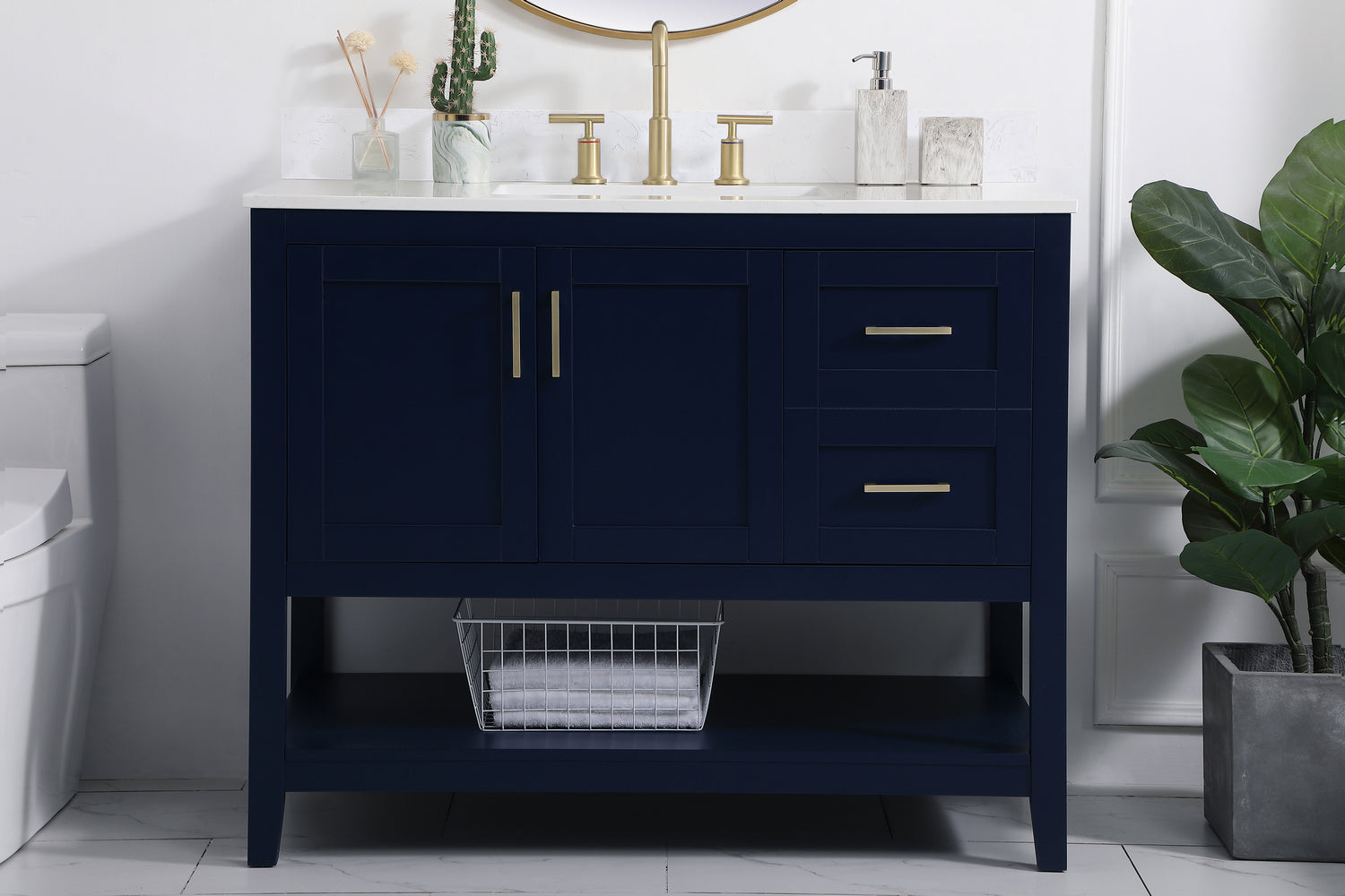 Elegant Lighting - VF16042BL-BS - Bathroom Vanity Set - Aubrey - Blue