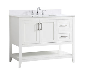 Elegant Lighting - VF16042WH-BS - Bathroom Vanity Set - Aubrey - White