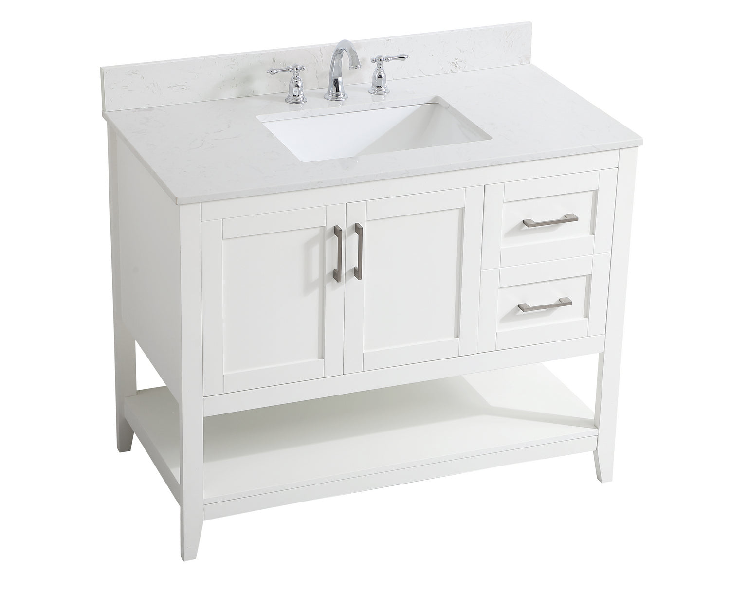 Elegant Lighting - VF16042WH-BS - Bathroom Vanity Set - Aubrey - White