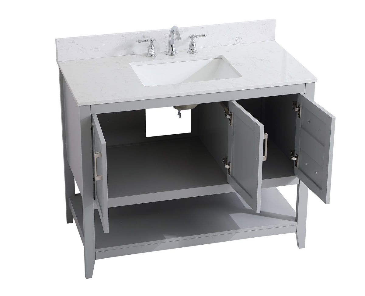 Elegant Lighting - VF16042GR-BS - Bathroom Vanity Set - Aubrey - Grey