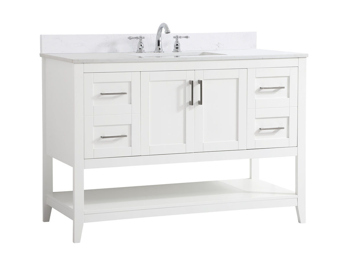 Elegant Lighting - VF16048WH-BS - Bathroom Vanity Set - Aubrey - White