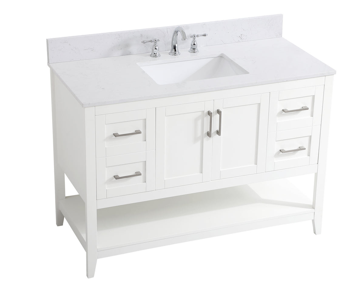 Elegant Lighting - VF16048WH-BS - Bathroom Vanity Set - Aubrey - White