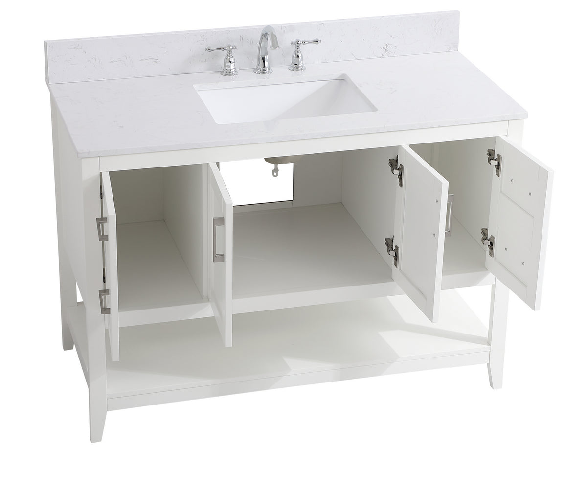 Elegant Lighting - VF16048WH-BS - Bathroom Vanity Set - Aubrey - White