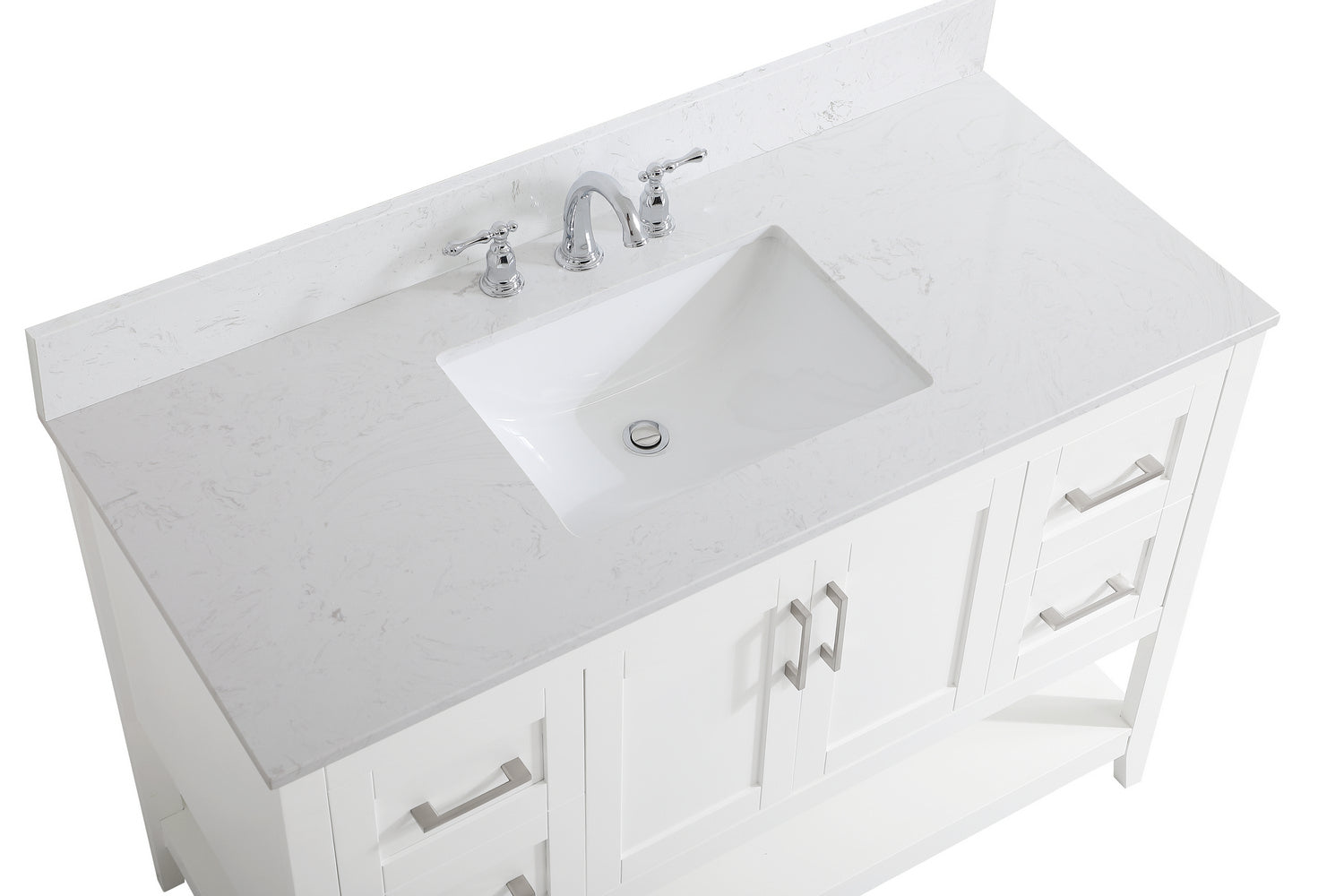 Elegant Lighting - VF16048WH-BS - Bathroom Vanity Set - Aubrey - White