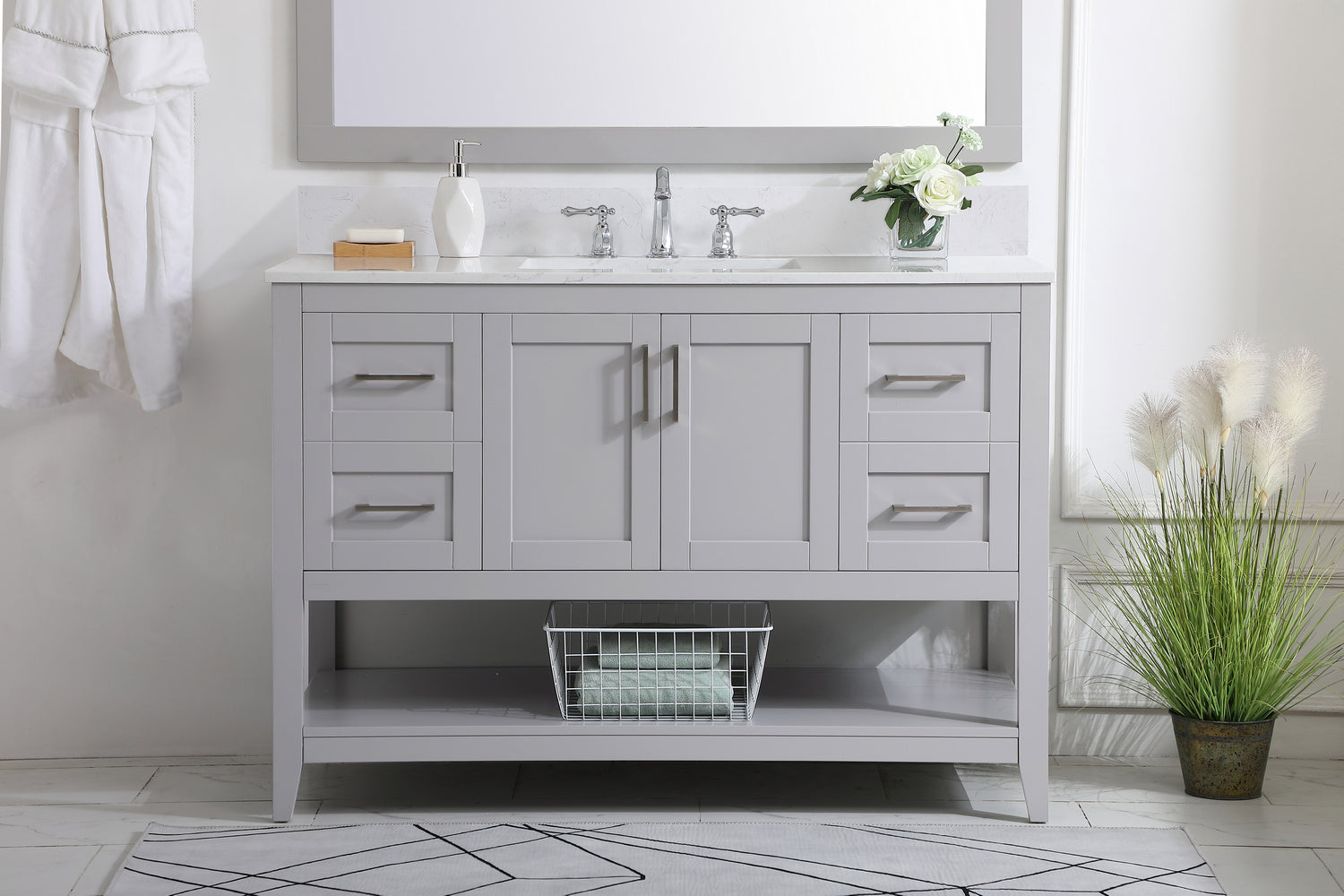 Elegant Lighting - VF16048GR-BS - Bathroom Vanity Set - Aubrey - Grey