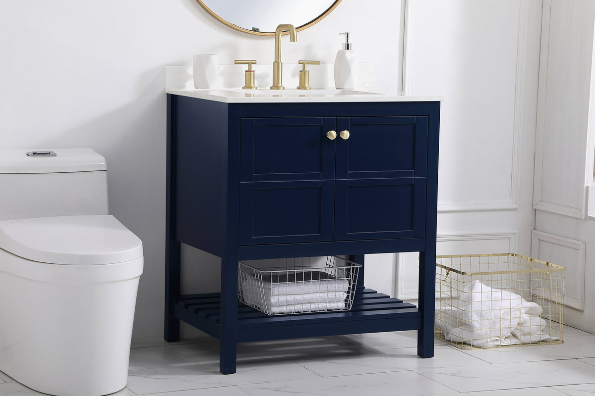 Elegant Lighting - VF16430BL-BS - Bathroom Vanity Set - Theo - Blue