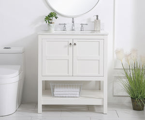 Elegant Lighting - VF16430WH-BS - Bathroom Vanity Set - Theo - White