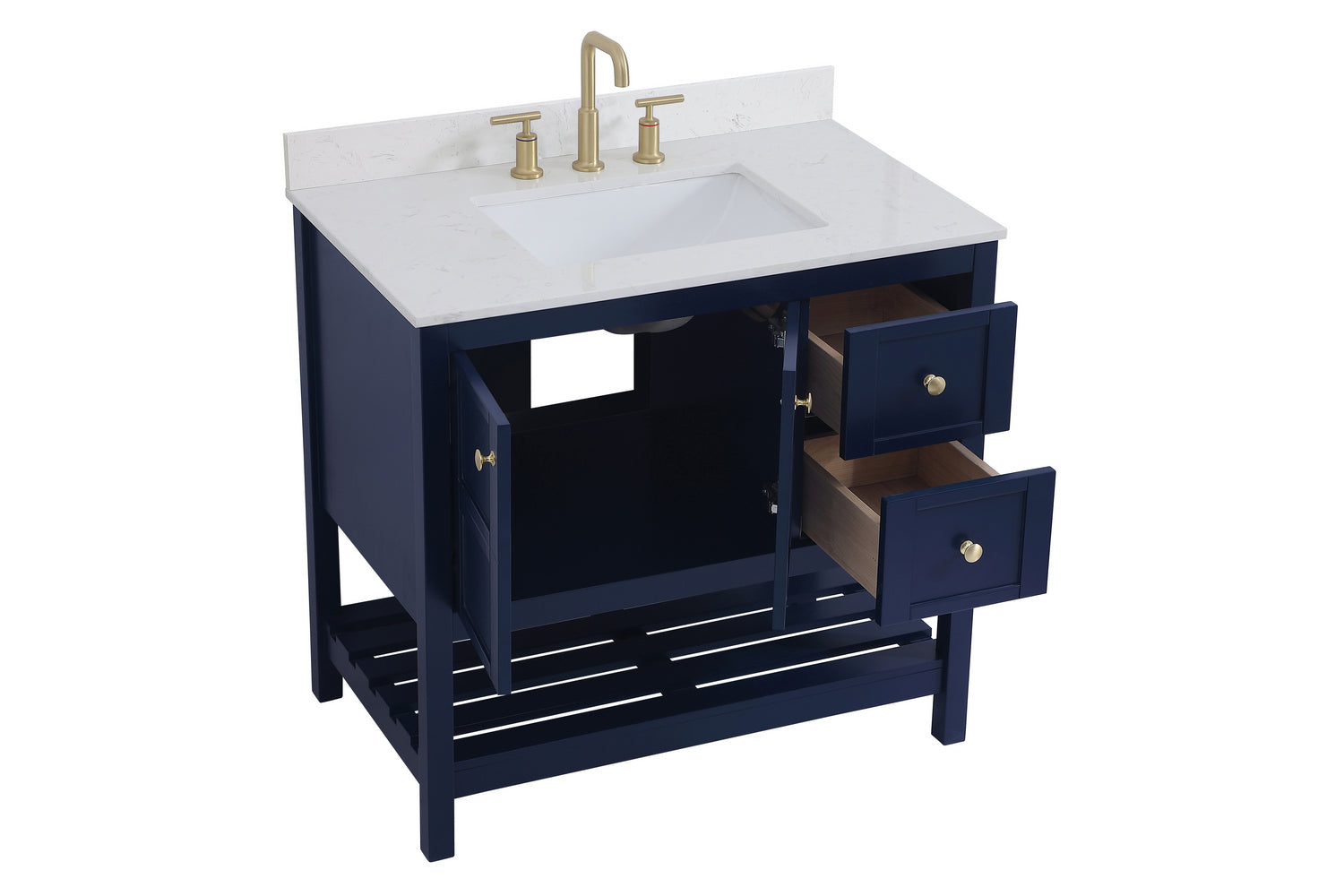 Elegant Lighting - VF16436BL-BS - Bathroom Vanity Set - Theo - Blue