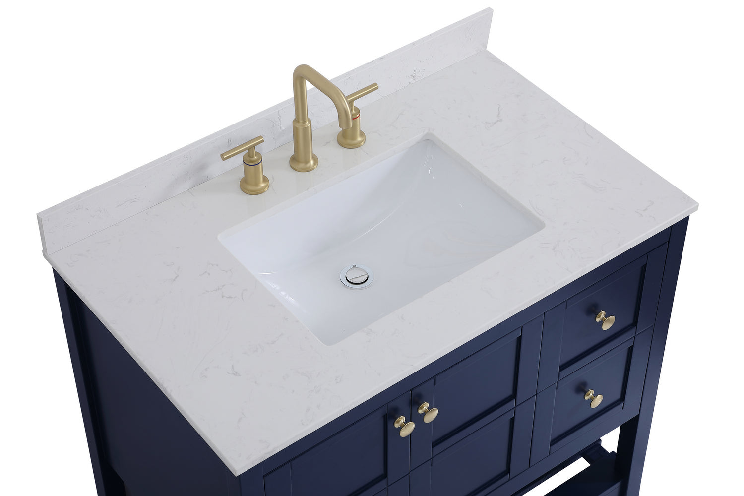 Elegant Lighting - VF16436BL-BS - Bathroom Vanity Set - Theo - Blue