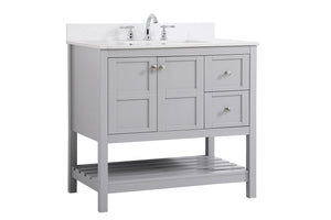 Elegant Lighting - VF16436GR-BS - Bathroom Vanity Set - Theo - Gray