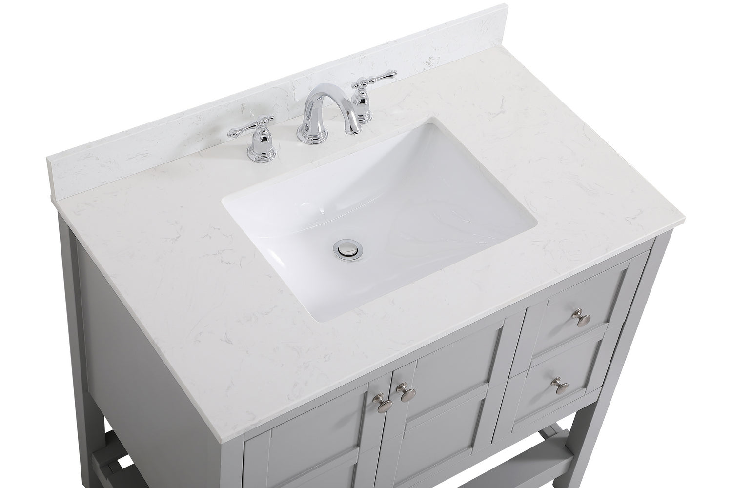 Elegant Lighting - VF16436GR-BS - Bathroom Vanity Set - Theo - Gray