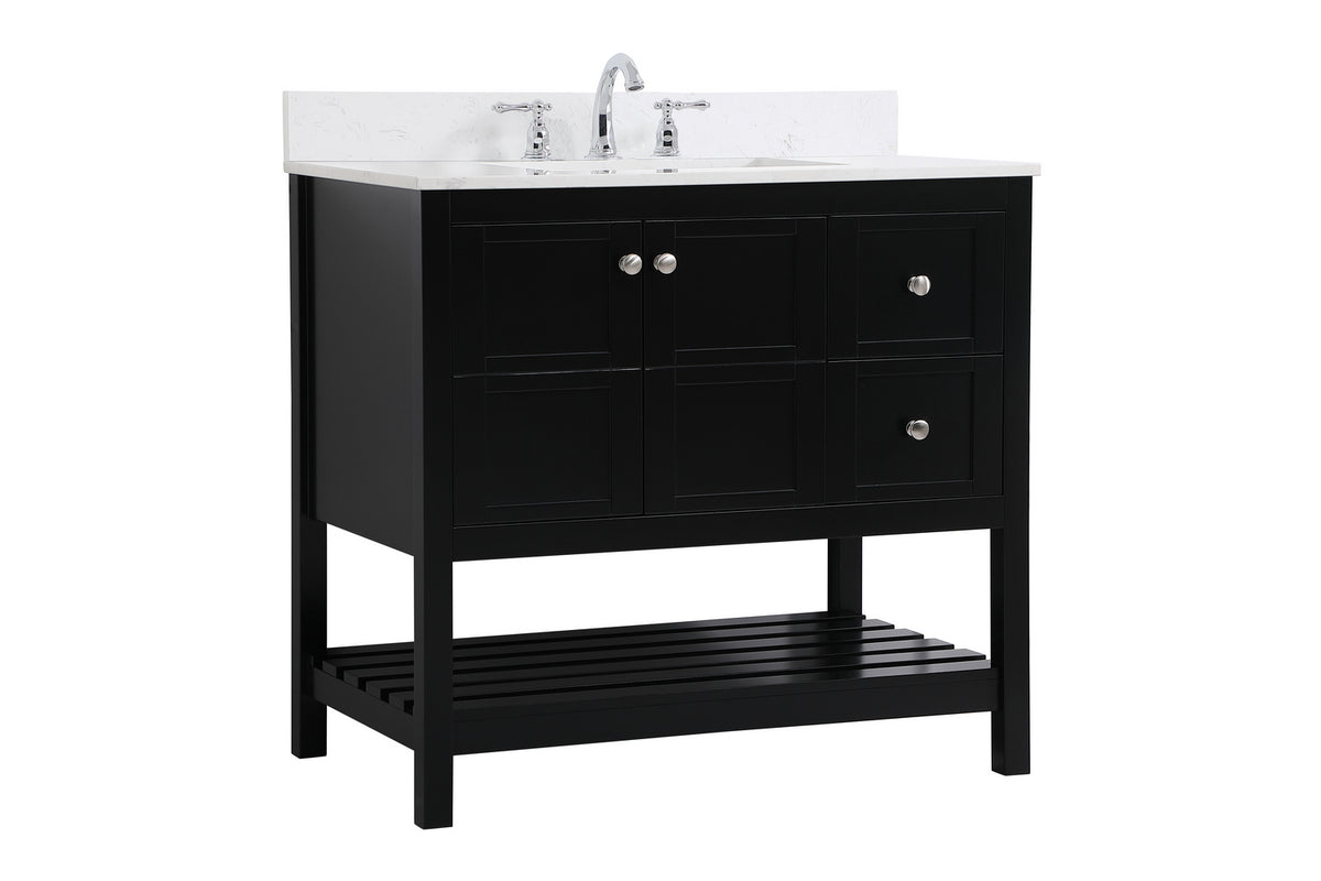 Elegant Lighting - VF16436BK-BS - Bathroom Vanity Set - Theo - Black