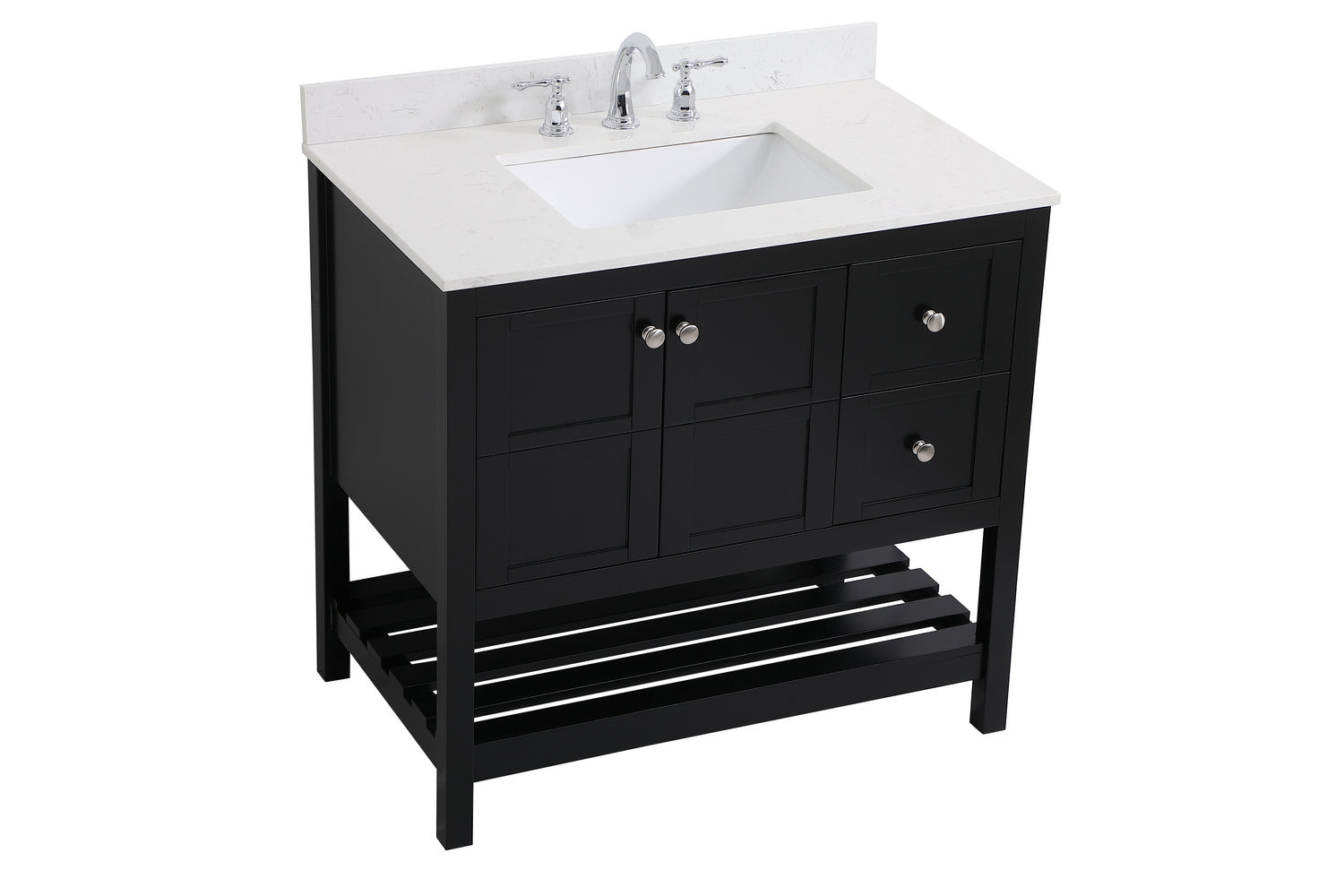 Elegant Lighting - VF16436BK-BS - Bathroom Vanity Set - Theo - Black