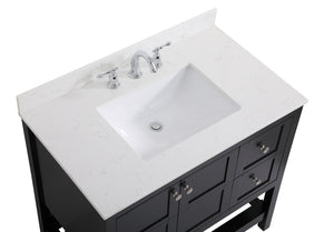 Elegant Lighting - VF16436BK-BS - Bathroom Vanity Set - Theo - Black