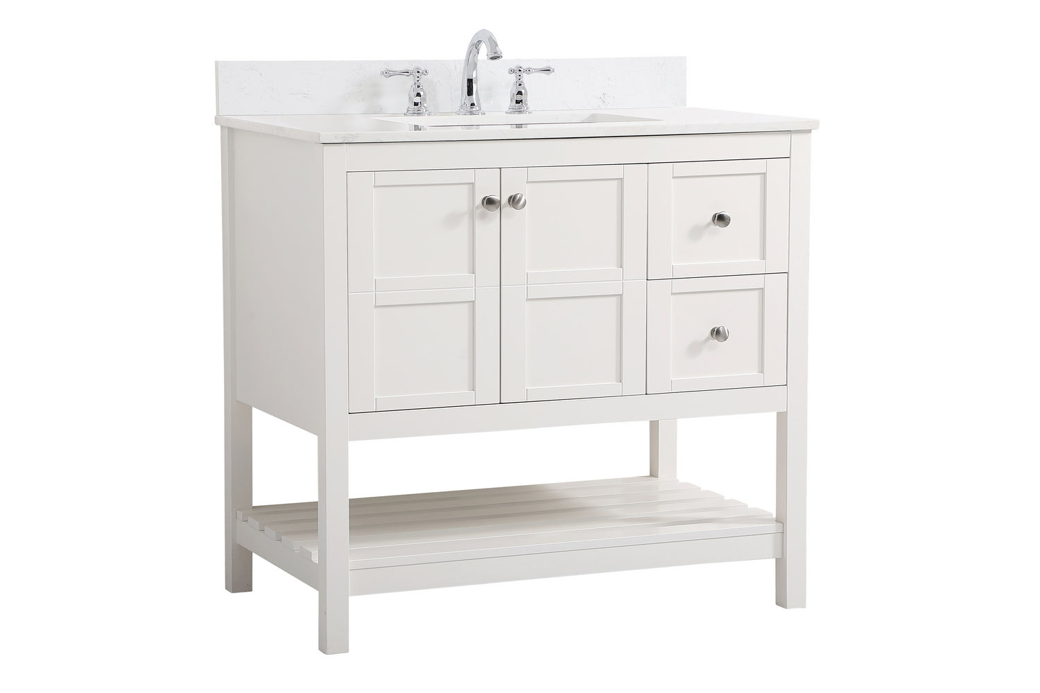 Elegant Lighting - VF16436WH-BS - Bathroom Vanity Set - Theo - White