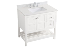 Elegant Lighting - VF16436WH-BS - Bathroom Vanity Set - Theo - White