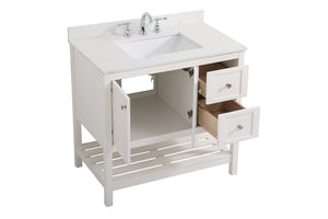 Elegant Lighting - VF16436WH-BS - Bathroom Vanity Set - Theo - White