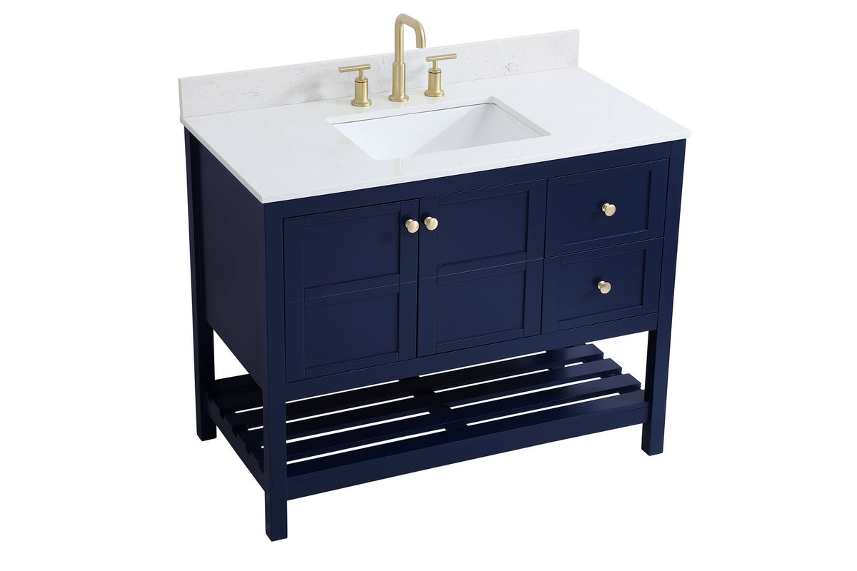 Elegant Lighting - VF16442BL-BS - Bathroom Vanity Set - Theo - Blue