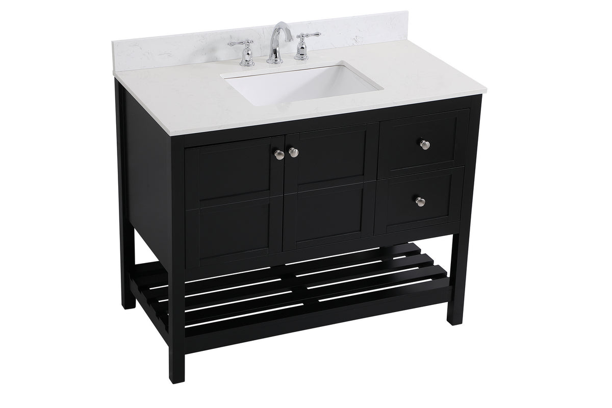 Elegant Lighting - VF16442BK-BS - Bathroom Vanity Set - Theo - Black