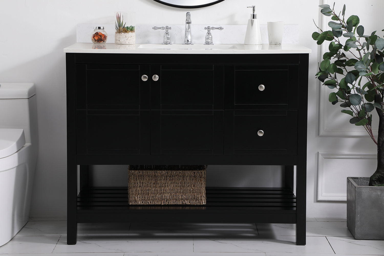 Elegant Lighting - VF16442BK-BS - Bathroom Vanity Set - Theo - Black