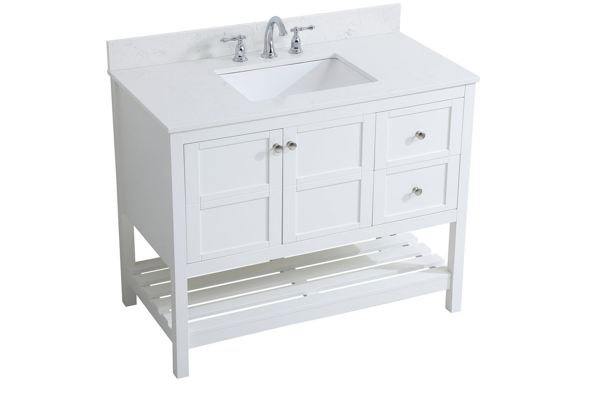 Elegant Lighting - VF16442WH-BS - Bathroom Vanity Set - Theo - White