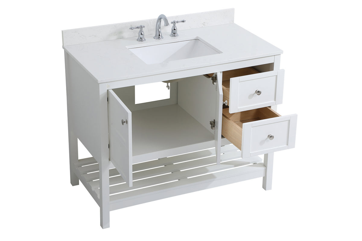 Elegant Lighting - VF16442WH-BS - Bathroom Vanity Set - Theo - White