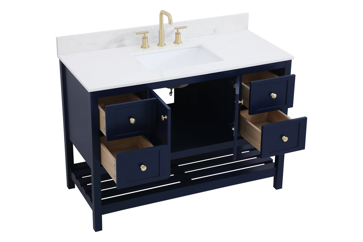 Elegant Lighting - VF16448BL-BS - Bathroom Vanity Set - Theo - Blue