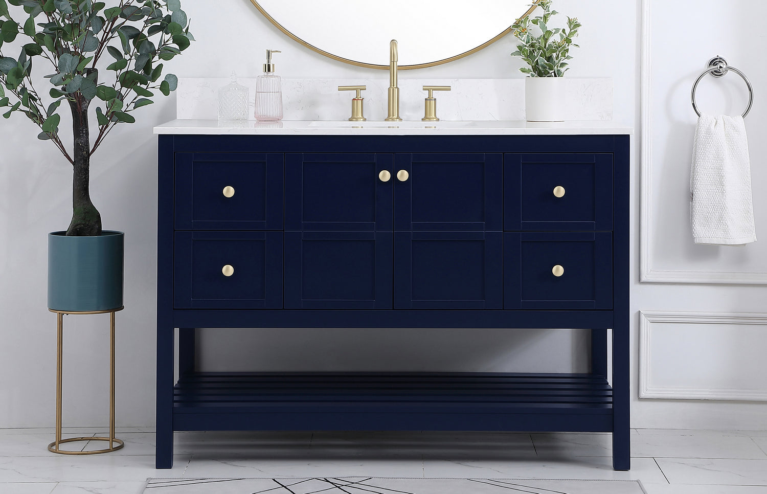 Elegant Lighting - VF16448BL-BS - Bathroom Vanity Set - Theo - Blue