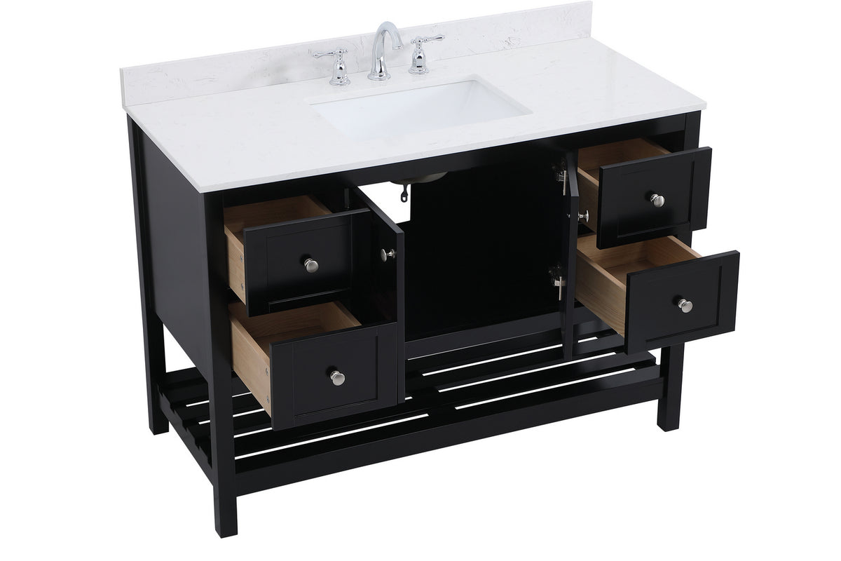 Elegant Lighting - VF16448BK-BS - Bathroom Vanity Set - Theo - Black