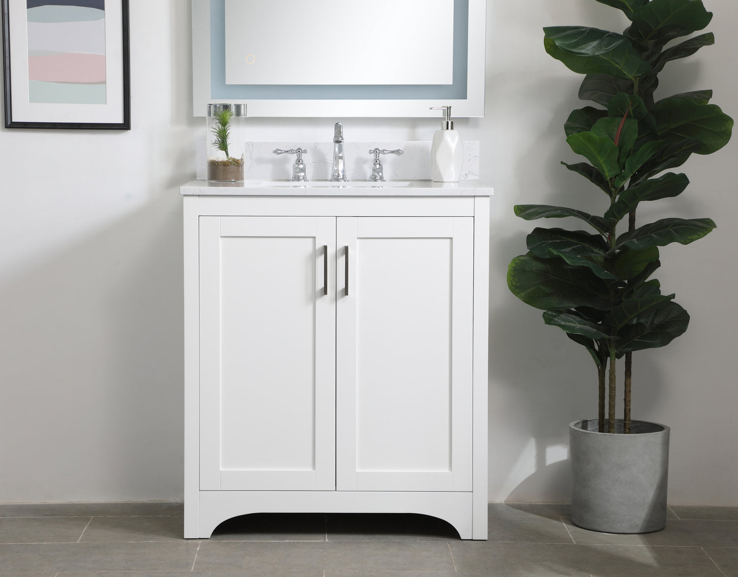 Elegant Lighting - VF17030WH-BS - Bathroom Vanity Set - Moore - White