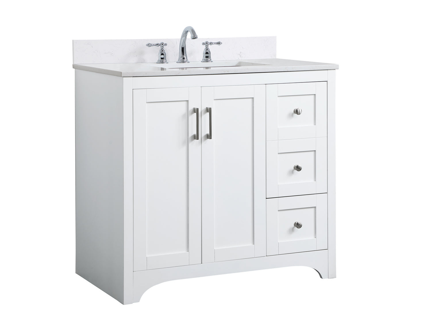 Elegant Lighting - VF17036WH-BS - Bathroom Vanity Set - Moore - White