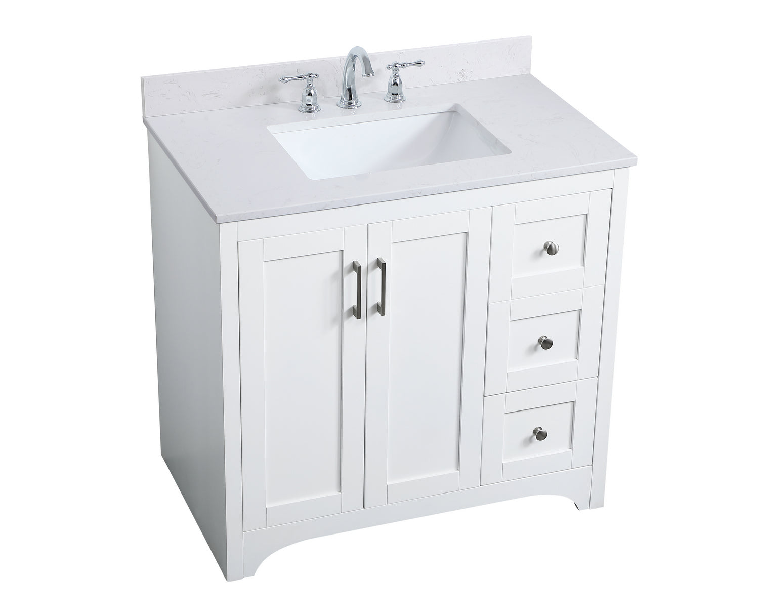 Elegant Lighting - VF17036WH-BS - Bathroom Vanity Set - Moore - White