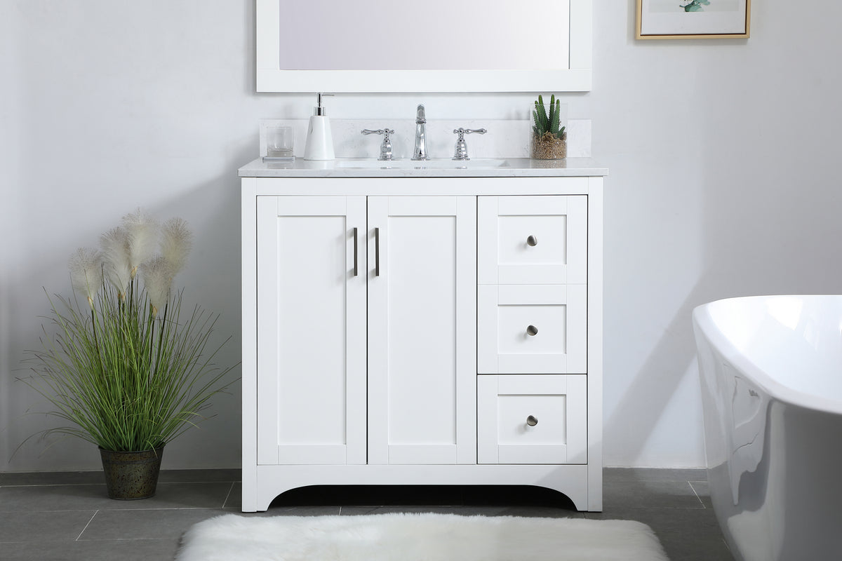 Elegant Lighting - VF17036WH-BS - Bathroom Vanity Set - Moore - White