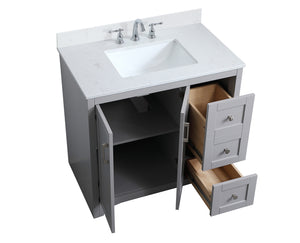 Elegant Lighting - VF17036GR-BS - Bathroom Vanity Set - Moore - Grey