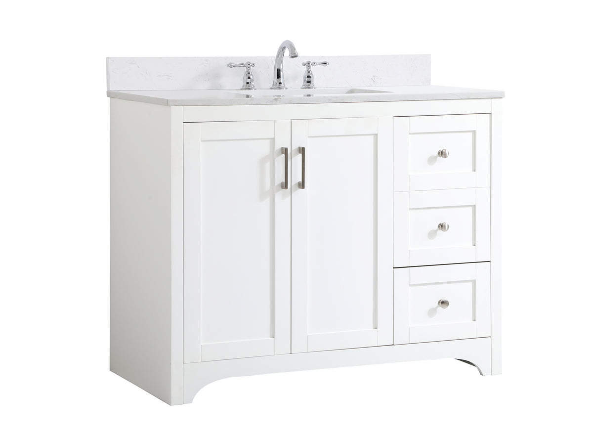 Elegant Lighting - VF17042WH-BS - Bathroom Vanity Set - Moore - White