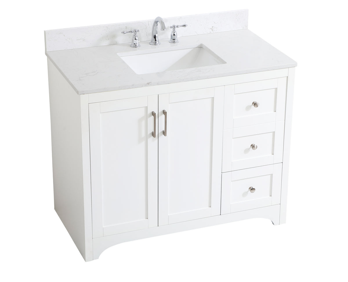 Elegant Lighting - VF17042WH-BS - Bathroom Vanity Set - Moore - White