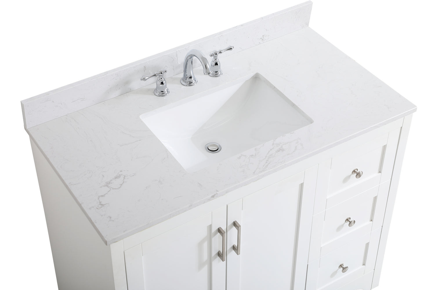 Elegant Lighting - VF17042WH-BS - Bathroom Vanity Set - Moore - White