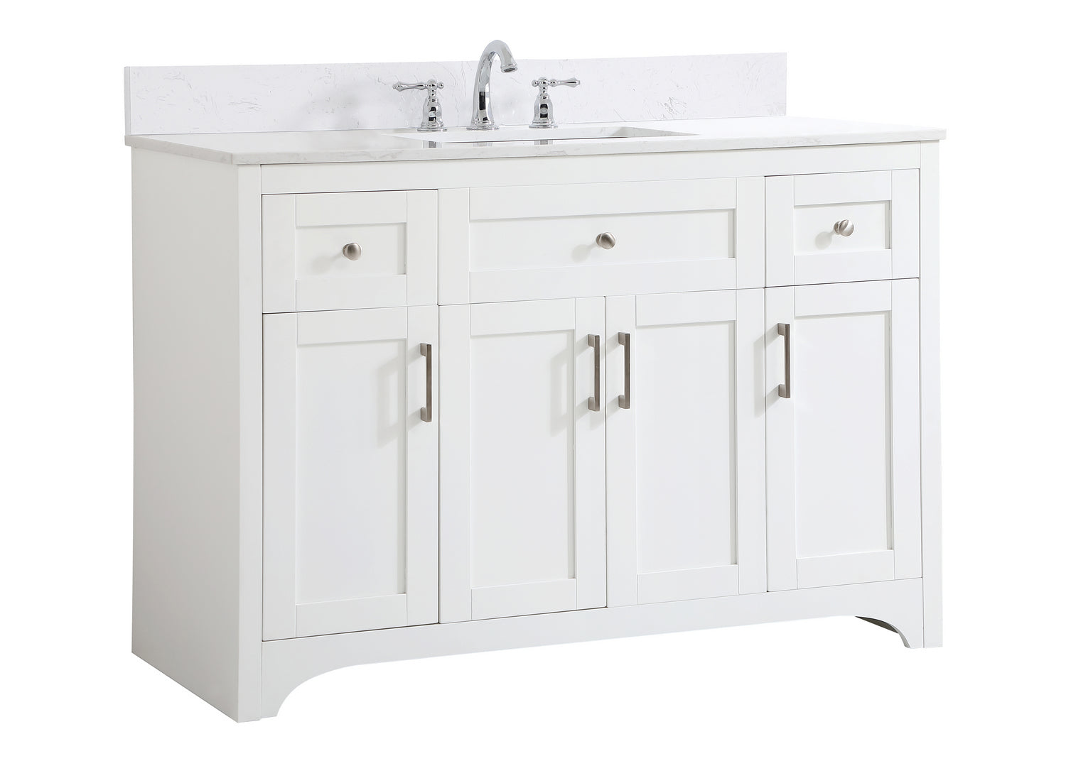 Elegant Lighting - VF17048WH-BS - Bathroom Vanity Set - Moore - White