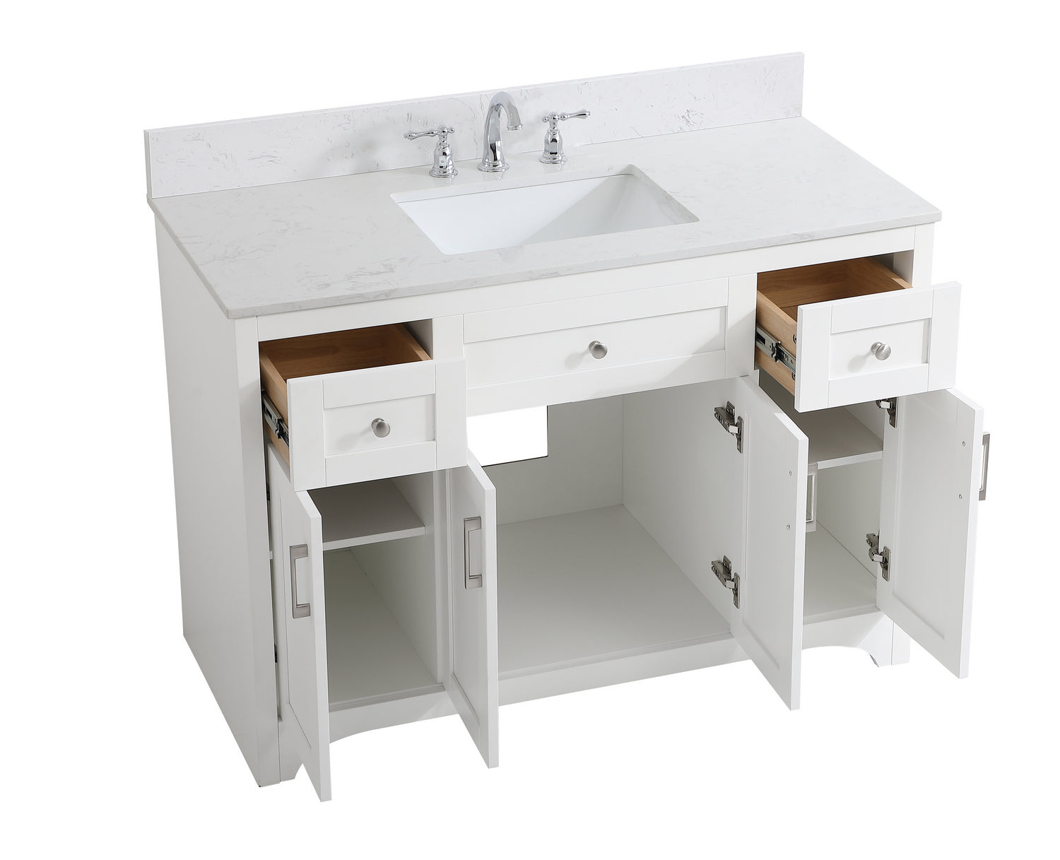 Elegant Lighting - VF17048WH-BS - Bathroom Vanity Set - Moore - White