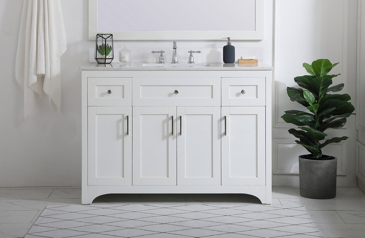 Elegant Lighting - VF17048WH-BS - Bathroom Vanity Set - Moore - White