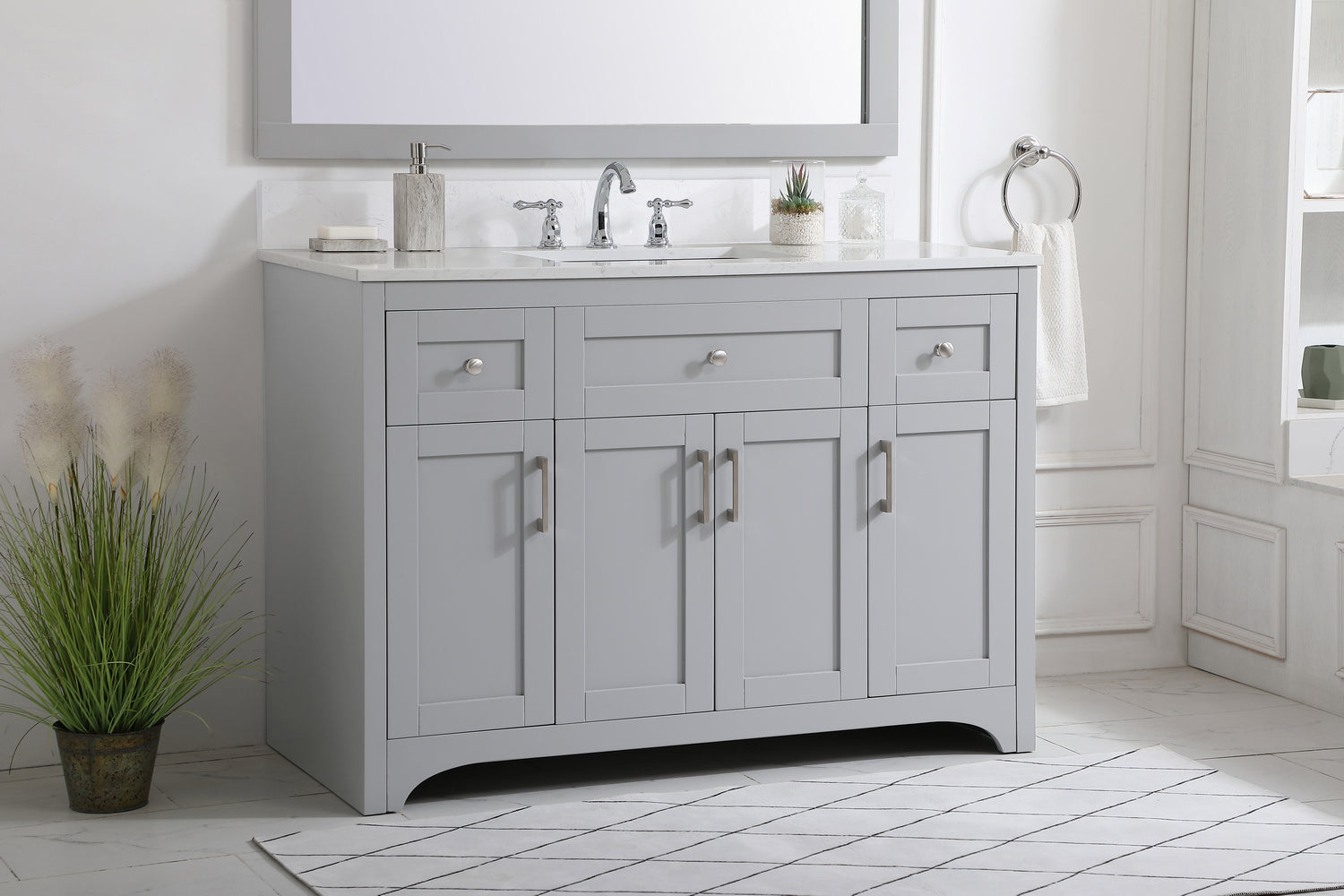 Elegant Lighting - VF17048GR-BS - Bathroom Vanity Set - Moore - Grey