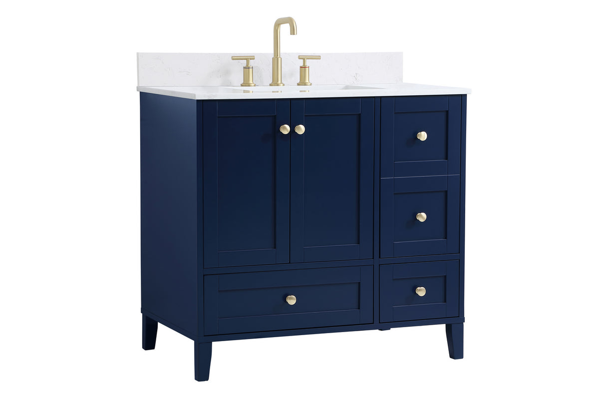 Elegant Lighting - VF18036BL-BS - Bathroom Vanity Set - Sommerville - Blue