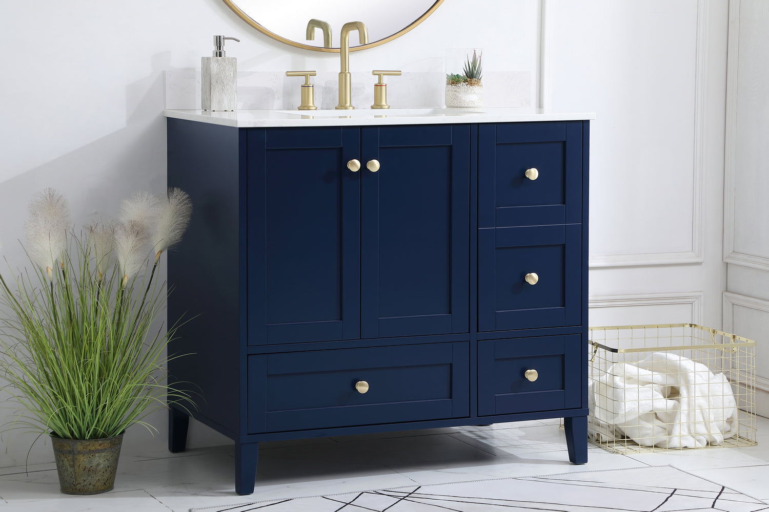 Elegant Lighting - VF18036BL-BS - Bathroom Vanity Set - Sommerville - Blue